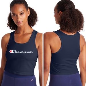 Women’s Champion Authentic Crop Top Script Logo Size 2XL